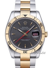 Rolex Datejust Turn-O-Graph Black Dial Oysterlock Bracelet